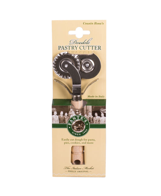 Fantes Double Pastry Ravioli Pasta Dough Cutter Crimper