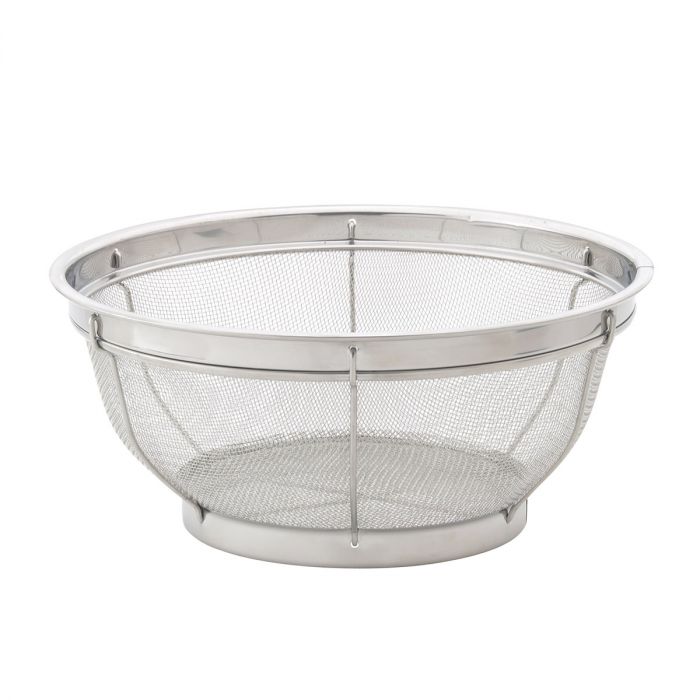 HIC Kitchen Reinforced Mesh Colander, Stainless Steel