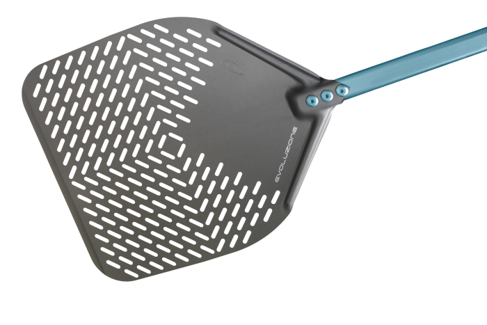 Evoluzione Perforated Rectangular Pizza Peel, S.H.A. aluminum