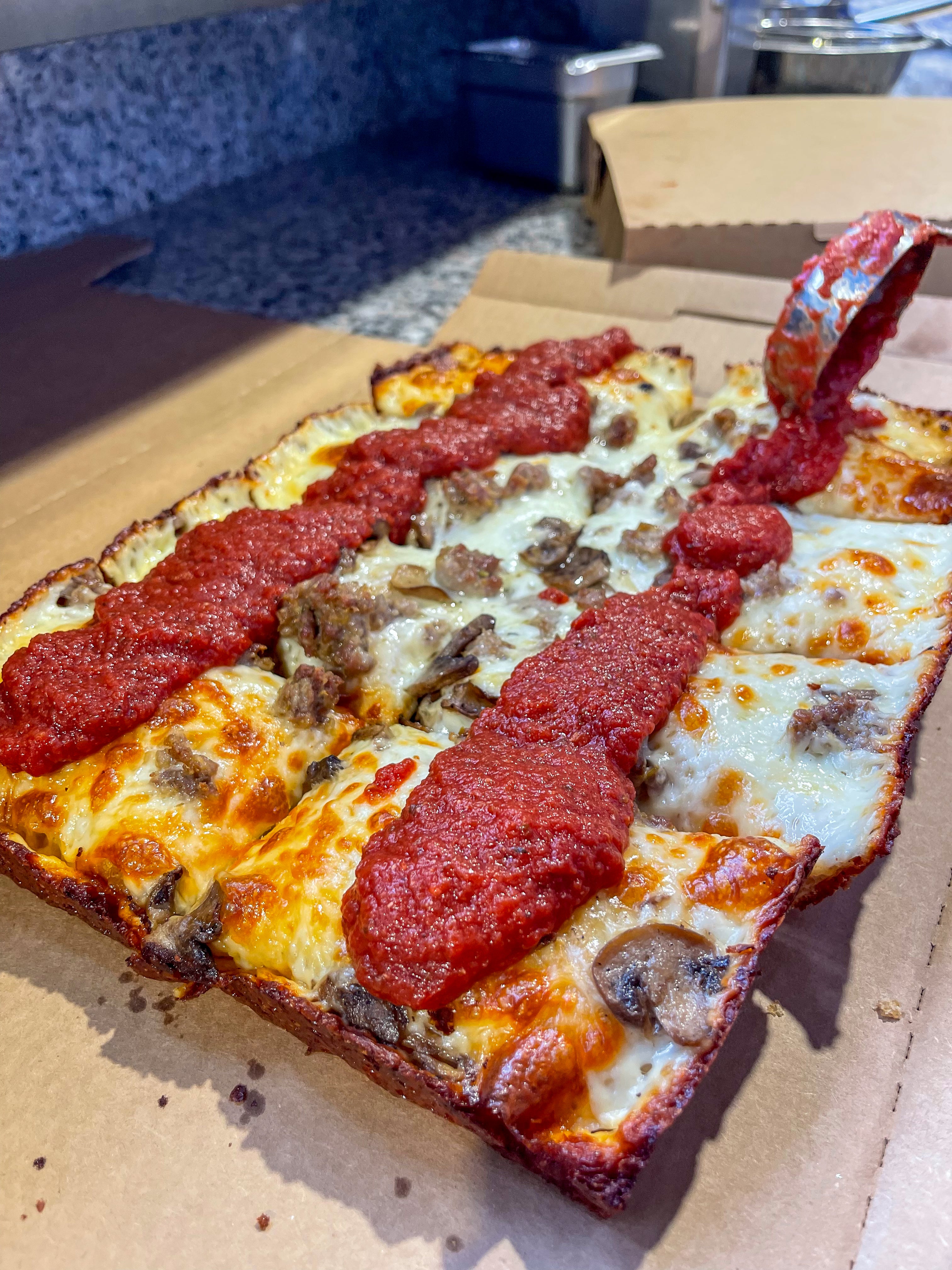 Sausage & Mushroom - Detroit Pizza