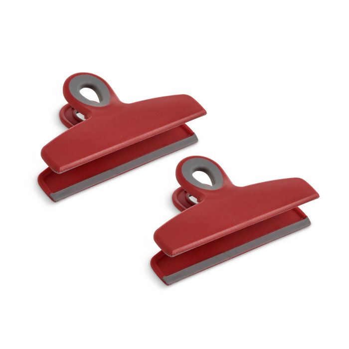HIC Kitchen Large Bag Clips, Red Set of 2